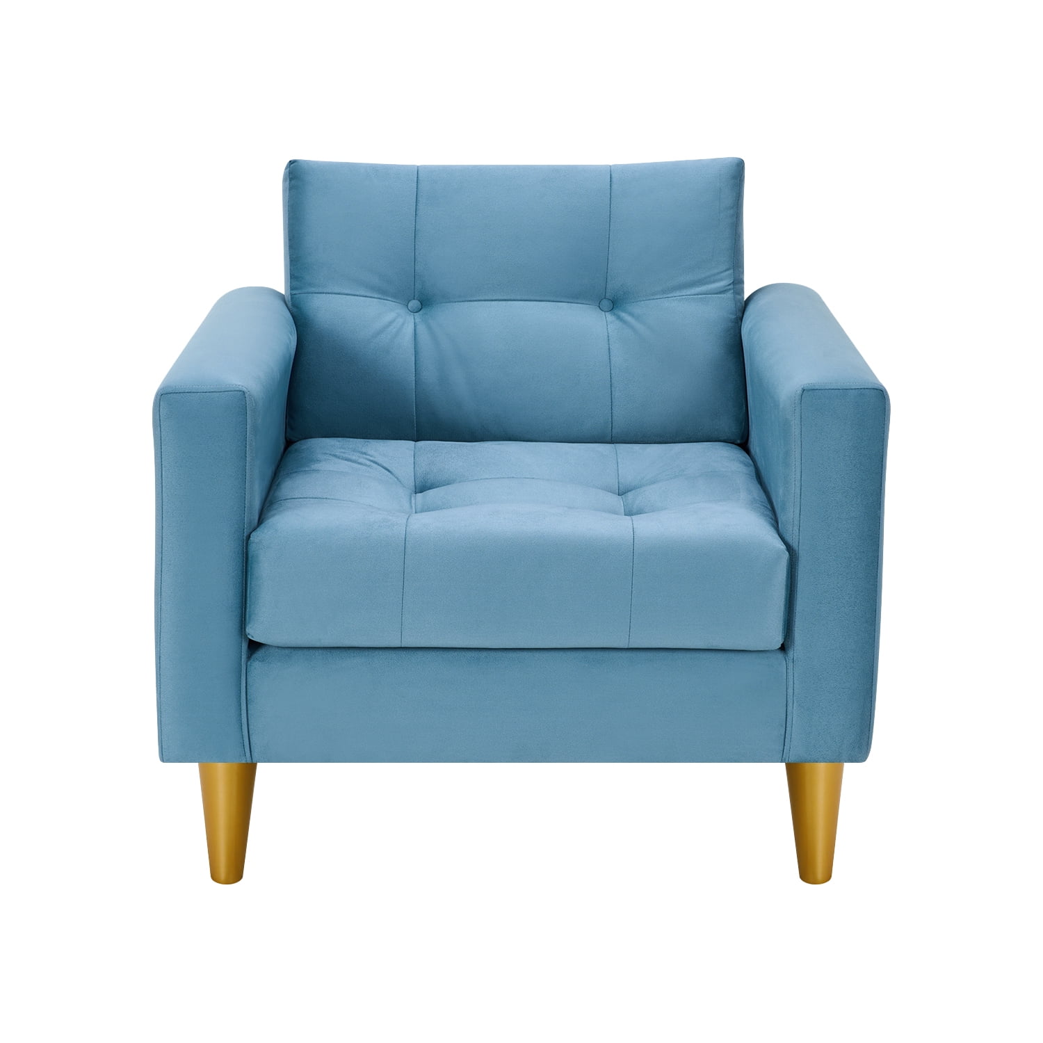 Bodevir - Sofa Retro 1c Felpa 01 Azul Petroleo