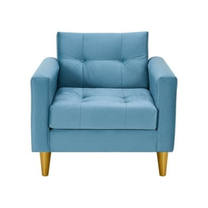 Bodevir - Sofa Retro 1C Felpa 01 Azul Petroleo