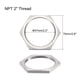thumbnail image 2 of Uxcell Accesorio de Tubería de Fundición Tuerca de Bloqueo Hexagonal, Acero Inoxidable Hexagonal 2" 1, 2 of 5