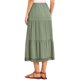 thumbnail image 3 of INSPIRE CHIC Falda Maxi de Verano para Mujer con Cintura Alta Elástica, Línea A en Capas, Casual para la Playa, Larga, XL Gris Verde, 3 of 6