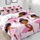 thumbnail image 3 of 3PCS Pink Bedding White Duvet Cover Full Kids Bedding Gold Glitter Crown Castle Fairy Tale Princess Comforter Bedspread Quilt Cover, 3 of 5