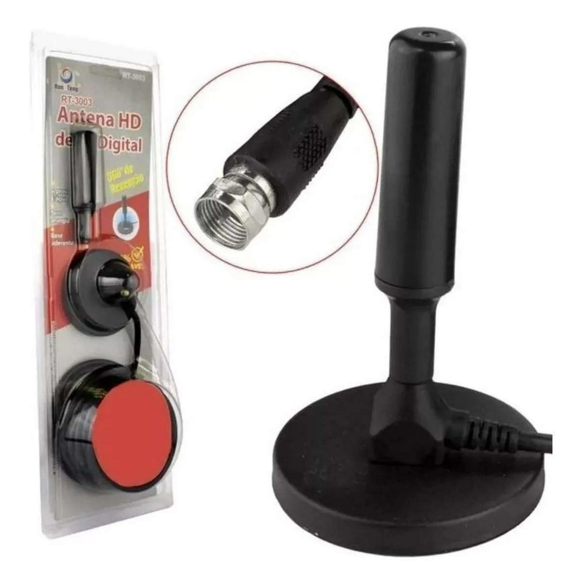 Gen - Antena Hd Televisor Digital Full 1080 Tv Abierta Negro