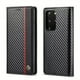 thumbnail image 1 of Premium Leather Wallet Case with Carbon Fiber Pattern for Samsung Galaxy S23 Ultra S22 S21 FE Ultra S20 FE S10 Plus A54 A53 A52 A52s A51, 1 of 3