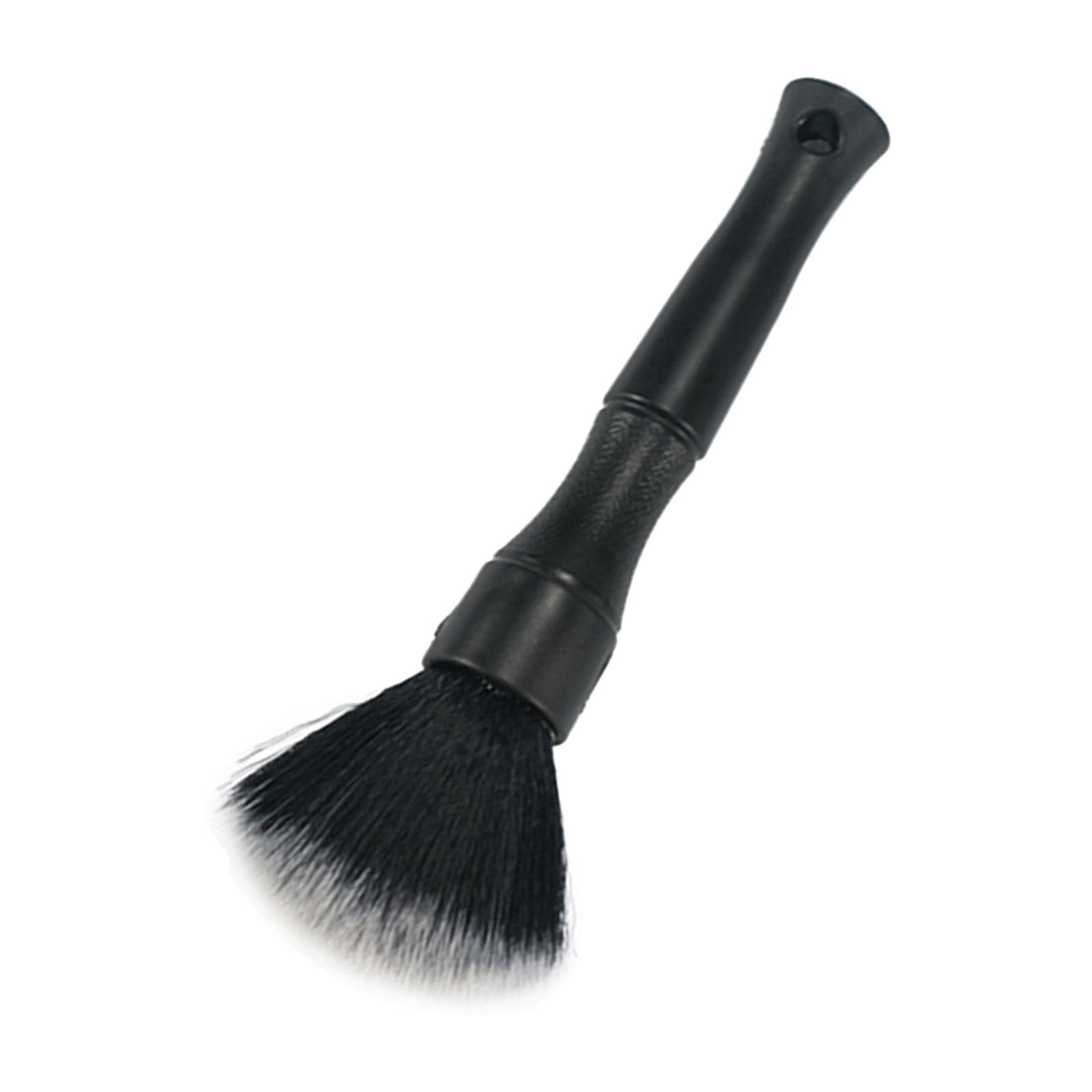 Ioensy - Cepillo Compacto Para Detalles De Coche, Mango Cómodo Para Emblemas, Consola, Ventilación De Ca, Corto, Negro