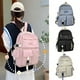 thumbnail image 2 of Large Capacity Canvas Black Backpack Light Simple Travel Bag Canvas Backpack Student School Bag Canvas Student Zipper Backpack, 2 of 3