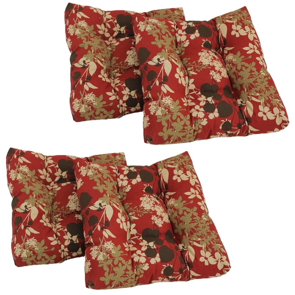 Cojín para silla Blazing Needles Montfleuri Sangria, 19 x 19 x 5 cm, 2 unidades