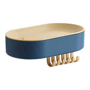 Magideal - Caja De Jabón De Pared, Organizador De Baño Colgante De Drenaje, Estante De Almacenamiento De Baño De Secado Fácil, Estante De Jabón Multifuncional Pa Azul