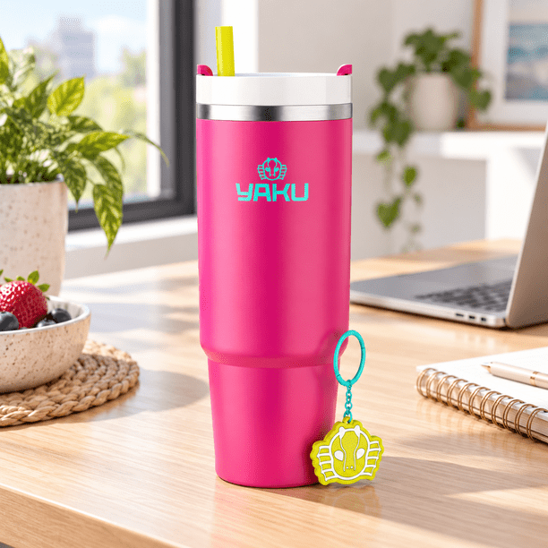 Mug Térmico Lemuria 850 Ml Vaso Térmico Reutilizable Rosado