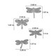 thumbnail image 2 of Troqueles metálicos de libélula, 4 piezas, HGSALK, acero al carbono, 2 of 7