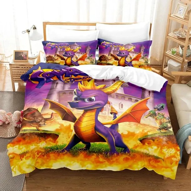 Spyro Reignited Triology Bedding Set for Adults Boys Duvet Cover Bed Set Single Twin Full Queen bedding set Soft and comfortableBed Sheets