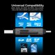 thumbnail image 3 of Lector de tarjetas SD SABRENT CR-BCA2 USB-C y USB-A de doble ranura, 3 of 8