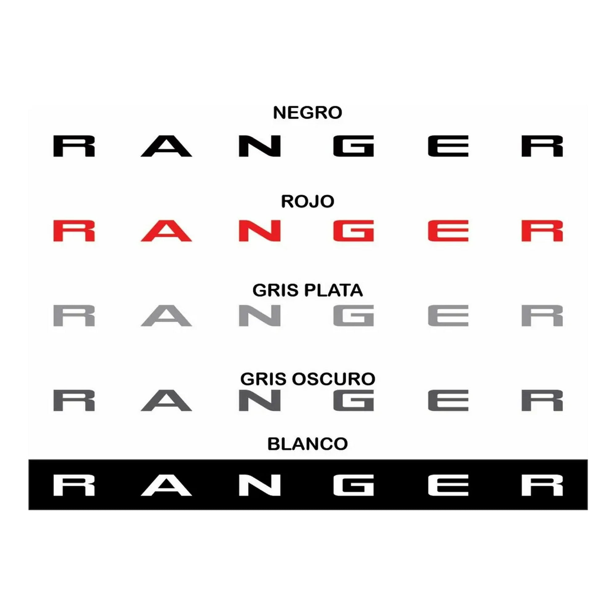 Rienda Libre - Sticker Ford Ranger Xlt Limited 4wd Portalón