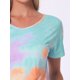 thumbnail image 5 of Conjunto de Pijama de Teñido Anudado para el Regreso a Clases de INSPIRE CHIC para Mujer, Cuello en V, Manga Corta, Pantalones Capri, Conjunto de Descanso con Bolsillos S Naranja, 5 of 6