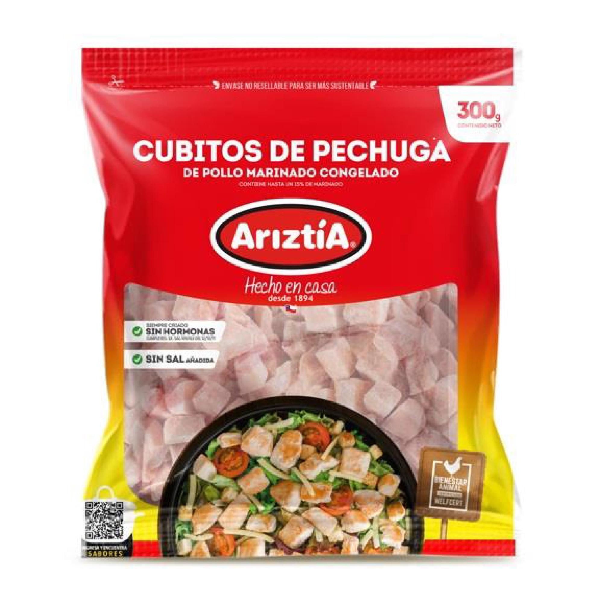 Pollo Cubitos De Pechuga Congelados 300 g Ariztia