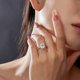 thumbnail image 3 of Anillos de Moissanita de 4 Quilates para Mujer Color D Claridad VVS1 Anillos de Boda de Moissanita Plata Esterlina 925 Corte Radiante Anillos de Compromiso para Esposa Mamá, 3 of 8