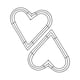 thumbnail image 4 of 2x Valentines Day Decoración Marco De La Corona De Alambre Del Corazón Para La Puerta Delantera Año Nuevo 30 Cm Negro, 4 of 5