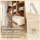 thumbnail image 5 of Paquete de 1 bolsas de almacenamiento plegables para ropa - Ideal para organizar dormitorio, ropa y edredón con asas convenientes Beige 21.3*16.5*11.8in, 5 of 6