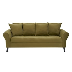 Bodevir - Sofa Lua 3C Felpa 20 Verde Musgo