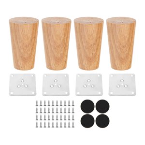 Magideal - 4 Patas De Gabinete, Patas De Muebles De Madera, Extensiones Portátiles Compactas Antideslizantes, Patas De Mesa, Patas De Gabinete Para Silla, Sofá, Altura 8Cm