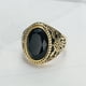 thumbnail image 1 of Fashion Oval Zircon Stainless Steel Geometric Patterns Ring, 1 of 3