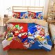 thumbnail image 1 of Super Mario And Sonic The Hedgehog Quilt Duvet Cover Set Soft Kids Bedding3-Piece Bedding Set, 1 of 5