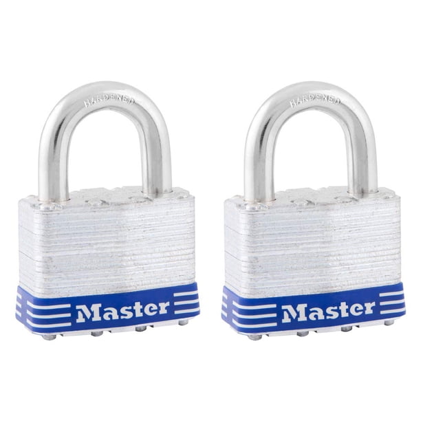 Padlock Master Lock 5T para exteriores con llave, paquete de 2 unidades con llave similar