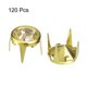 thumbnail image 3 of 120 piezas de cuentas de garra de cristal de 8 mm/0.31", remaches metálicos decorativos para hacer manualidades de bricolaje, bolso, oro blanco, 3 of 7