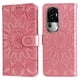 thumbnail image 1 of Funda tipo cartera FOXDOCK para OPPO Reno 10 5G , diseño girasol en relieve, cuero PU, cierre magnético, soporte y tarjetero, 1 of 5