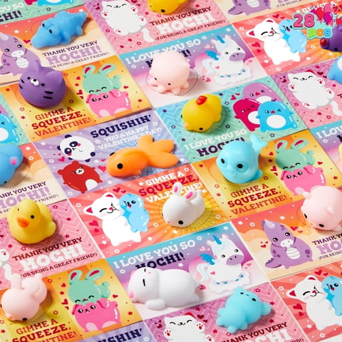 Joyin - Tarjetas De Regalo De San Valentín Mochi Squishy Toy Para Niños, 28 Unidades
