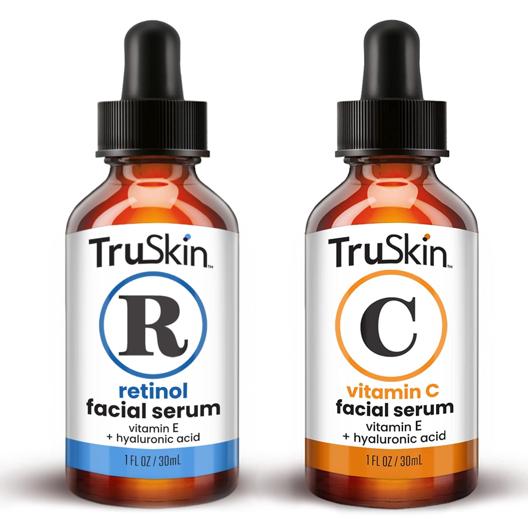 Truskin Naturals - Set Para El Cuidado De La Piel Truskin Face Serum Duo Con Retinol Y Vitamina C