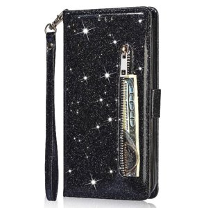 Funda Para Foxdock Elegante Funda Google Pixel 7 Glitter Con Cremallera-Ideal Para El Uso Diario