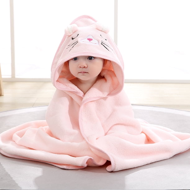 Make Bath Time Fun with Our Adorable Cartoon Hooded Baby Bath Towel - Perfect for Newborns!