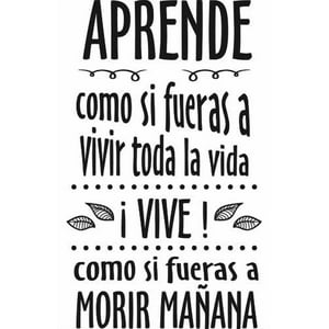Rienda Libre Graphics - Frase Deco Aprende Y Vive Fr‑11047