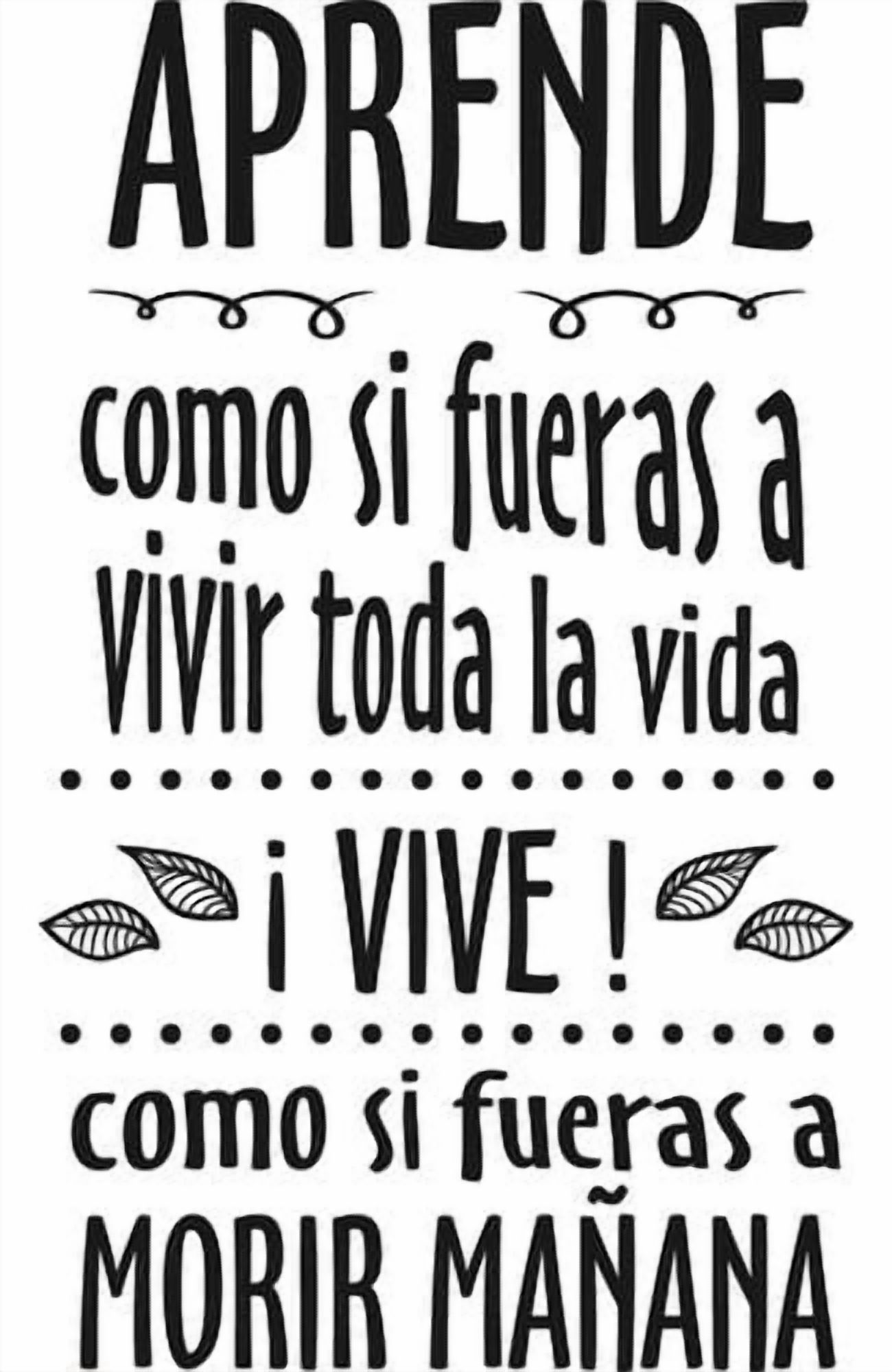 Rienda Libre Graphics - Frase Deco Aprende Y Vive Fr‑11047