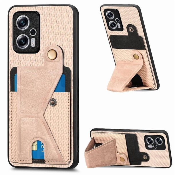 Funda Resistente para Xiaomi Redmi Note 11T Pro 5G con Tarjetero y Soporte, Diseño Magnético Blanco
