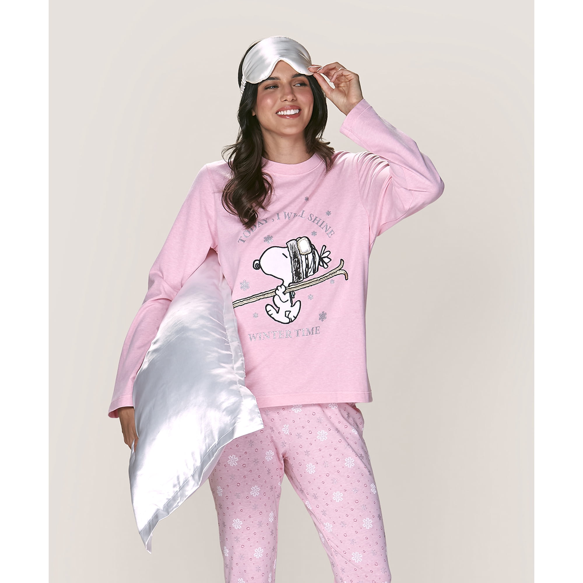 Lady Genny - Pijama Cotton Snoopy Mujer | Comodidad Y Calidez