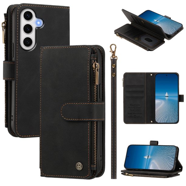 Funda Samsung Galaxy S24 FE con Cremallera, Negro