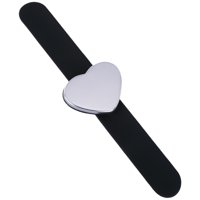 Magideal - Alfiler Cojín Soporte Para Muñeca Ventosa Acolchado Suministros De Bordado Pintail Costura Alfiletero Pulsera De Silicona Uso En Salón Negro