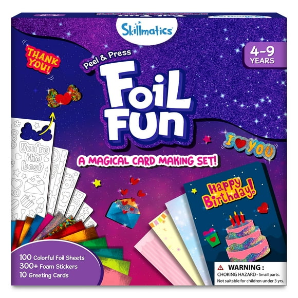 Set de actividades de arte y manualidades Skillmatics Foil Foil para hacer tarjetas