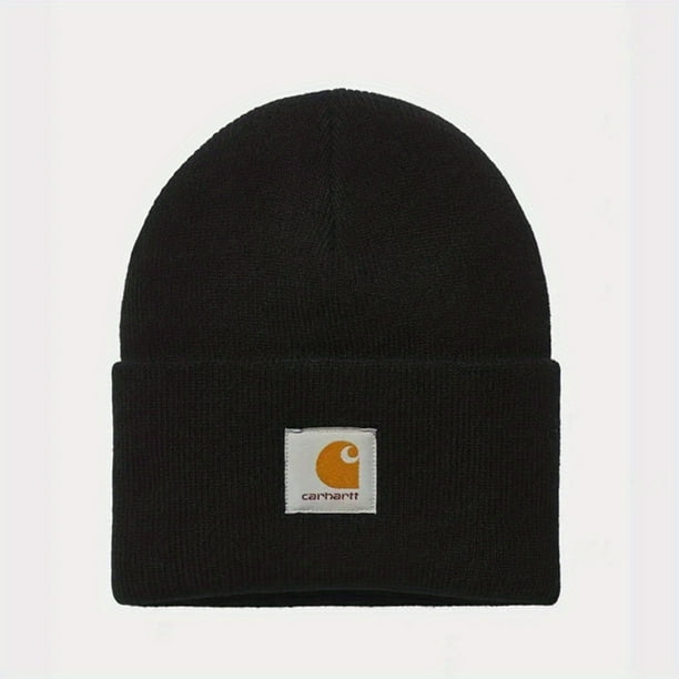 Warm and Cozy Unisex Knit Beanie with Solid Color and Skull Design - Perfect for Skiing, Autumn, and Winter