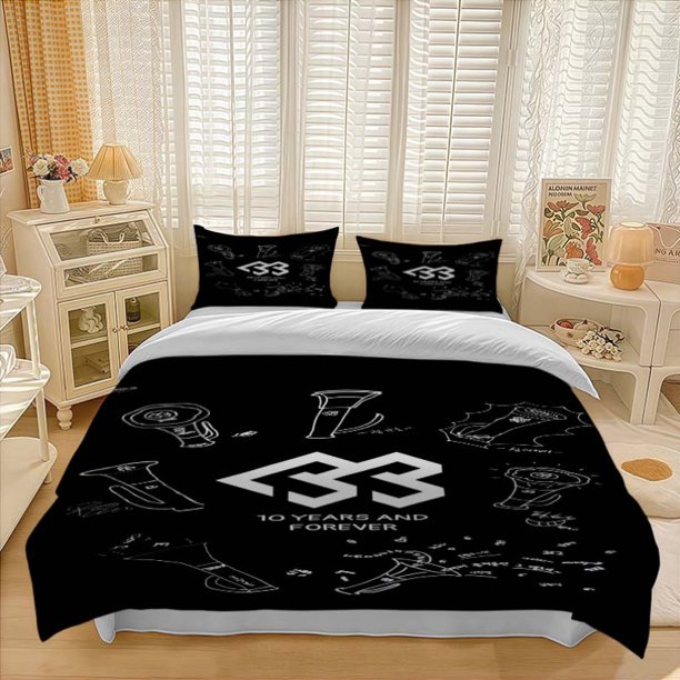 3pcs BTOB 10Th Anniversary Themed Bedding Three-Piece Set Duvet Cover Pillowcase Set Soft