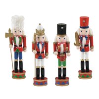 Bothyi - 4X Figuras De Cascanueces De Madera Cascanueces Coleccionables Para Estantes De Casa Al Aire Libre Estilo B
