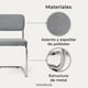 thumbnail image 2 of Pack 4 Sillas Comedor Cocina Moderna Metal Acolchada Breuer Gris Venhoouse, 2 of 10