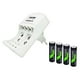 thumbnail image 3 of Cargador De Pilas Recargables Aaa Aa Y Baterias De 9v Maxday blanco, 3 of 4