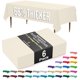 thumbnail image 1 of Party Solids – Mantel rectangular de plástico premium 66 % más grueso, 0,5 mil, pack de 6, color marfil, 54 in x 108 in (137 cm x 274 cm), descartable y no se rasga fácilmente, 1 of 7