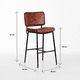thumbnail image 4 of Pack de 2 Taburetes Alto Bronx Café Vintage con Patas Metálicas Negras, 4 of 7