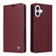 thumbnail image 1 of Funda Billetera de Cuero para iPhone 17 con Tarjetero y Soporte - Tapa Magnética Rojo, 1 of 5