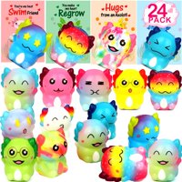 Squeeze Toys Blsfxroe Axolotl Stress Relief Kids, Paquete De 24 Unidades