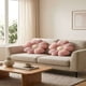 thumbnail image 1 of Juego De 2 Cojines En Forma De Flor Rosa, 1 of 4