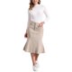 thumbnail image 2 of INSPIRE CHIC Falda de Mujer Vuelta al Cole Fishtail Bodycon de Cintura Alta Midi Jean Denim Falda Caqui Claro M, 2 of 5